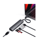 SATECHI - Type-C Slim Multiport with Ethernet Adapter - Space Gray