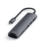 SATECHI - Type-C Slim Multiport with Ethernet Adapter - Space Gray
