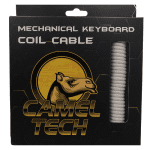 كامل تك - كابل ملتف للوحة المفاتيح الميكانيكيّة باللّون الأبيض