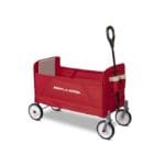 Radio Flyer 3-in-1 EZ Fold Wagon; Red Folding Wagon with Canopy; Collapsible Wagon for Kids, Cargo, & Garden