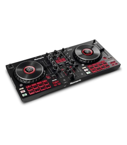 Numark Mixtrack Platinum FX - DJ Controller For Serato DJ with 4 Deck Control, DJ Mixer, Built-in Audio Interface, Jog Wheel Displays and FX Paddles