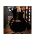 ESP - LTD TL-6 Thinline Acoustic Guitar, Black Finish - Image 4