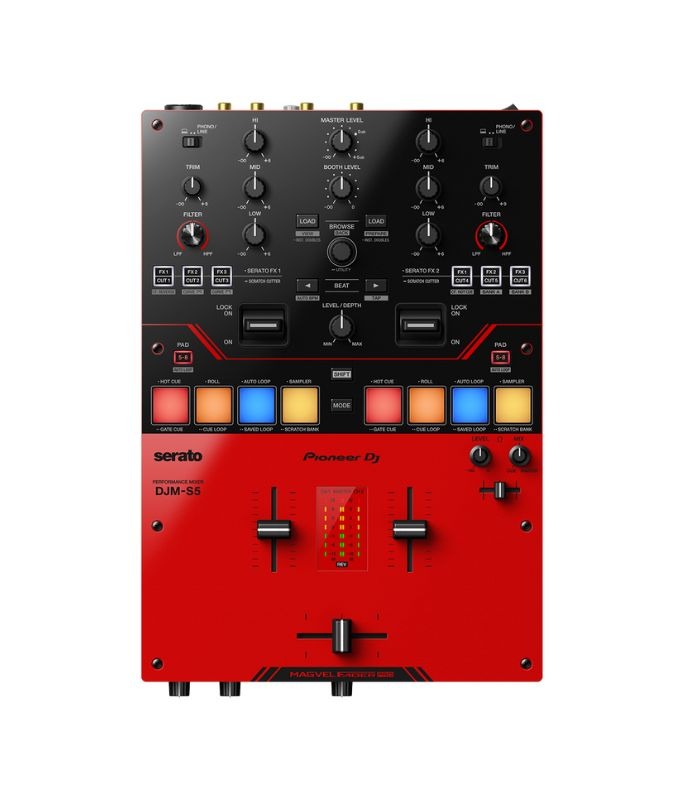 DJM-S5-01 DJM-S5
Scratch-style 2-channel DJ mixer (gloss red)