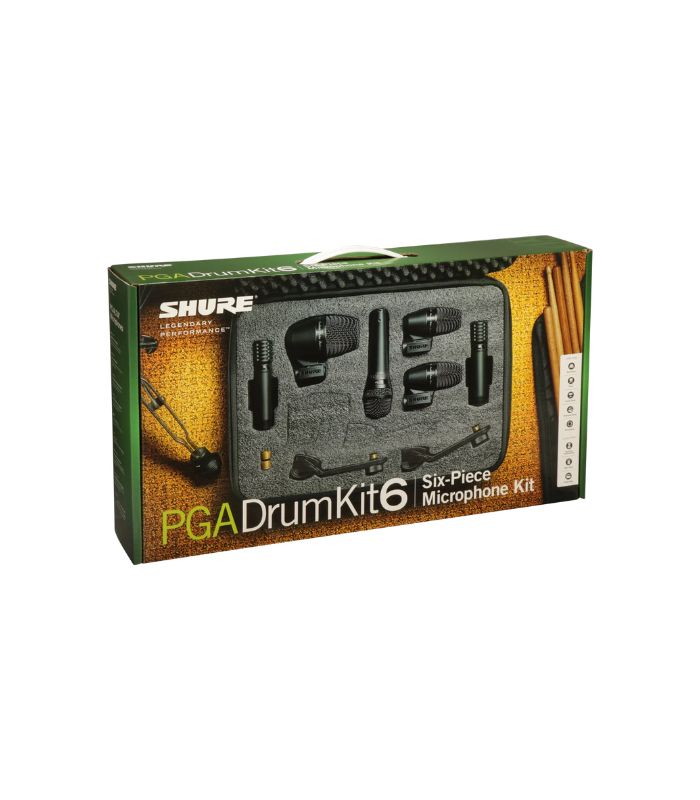 PGADRUMKIT6 مجموعة ميكروفونات طبول بي جي إيه أيه دي آر يو إم كيت٦ من شور – الحزمة الممتدة - الصورة 3