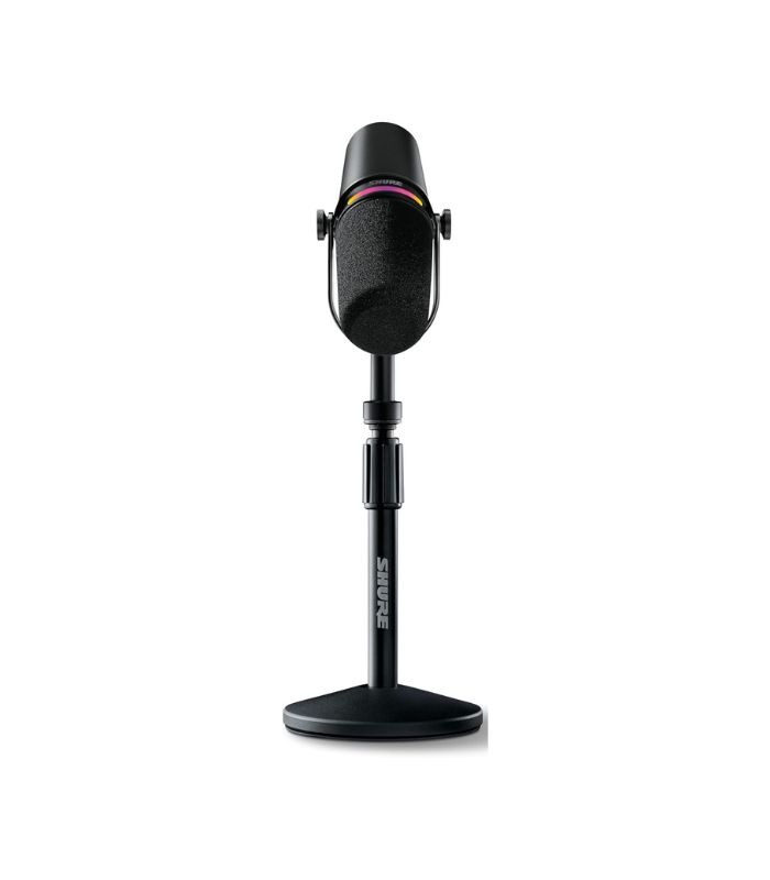 mv7+ Bundle-04 Shure MV7+ Podcast Microphone Bundle, Enhanced Audio, LED Touch Panel, USB-C & XLR Outputs, Auto Level Mode, Digital Pop Filter, Reverb Effects, Podcasting, Streaming, Recording - Black