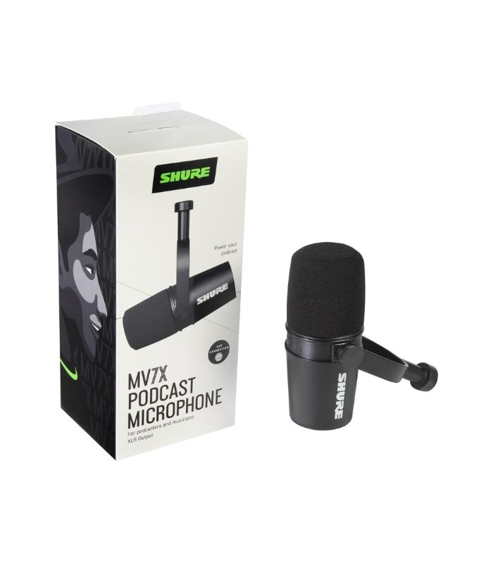 mv7x-02 Shure - MV7X XLR Podcast Microphone