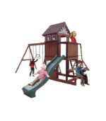 MountPeak - MP76140 Vinson Massif Swing Set & Playhouse with wooden roof - Image 7