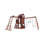 MountPeak - MP76140 Vinson Massif Swing Set & Playhouse with wooden roof