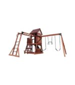 MountPeak - MP76140 Vinson Massif Swing Set & Playhouse with wooden roof