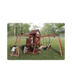 MountPeak - MP76140 Vinson Massif Swing Set & Playhouse with wooden roof - Image 4