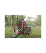 MountPeak - MP76140 Vinson Massif Swing Set & Playhouse with wooden roof - Image 3