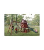 MountPeak - MP76140 Vinson Massif Swing Set & Playhouse with wooden roof - Image 2