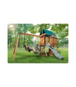 MountPeak - MP76142 Logan Swing Set & Playhouse with balcony - Image 6