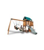 MountPeak - MP76142 Logan Swing Set & Playhouse with balcony - Image 4