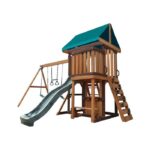 MountPeak - MP76142 Logan Swing Set & Playhouse with balcony