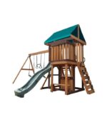 MountPeak - MP76142 Logan Swing Set & Playhouse with balcony