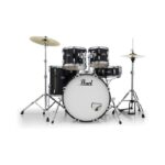 Pearl Roadshow 5pc Drum Set 2216B/1008T/1209T/1616F/1455S With Cymbal & Hardware Jet Black Finish