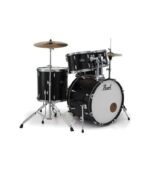 ⁦مجموعة طبول رود شو ٥ قطع (طبلة بيس ٢٢١٦ بي / راك توم ١٠٠٨ تي / راك توم ١٢٠٩ تي / فلور توم ١٦١٦ إف / سنير ١٤٥٥ إس) مع صنجات وملحقات معدنية بلمسة نهائية أسود نفاث (داكن جدًا)⁩ - الصورة ⁦3⁩