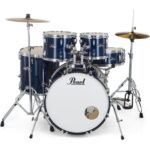 Pearl Roadshow 5pc Drum Set 2216B/1008T/1209T/1616F/1455S with Cymbal & Hardware Royal Blue Metallic Finish