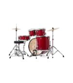 Pearl Roadshow 5pc Drum Set 2216B/1008T/1209T/1616F/1455S with Cymbal & Hardware Matte Red Finish - Image 3