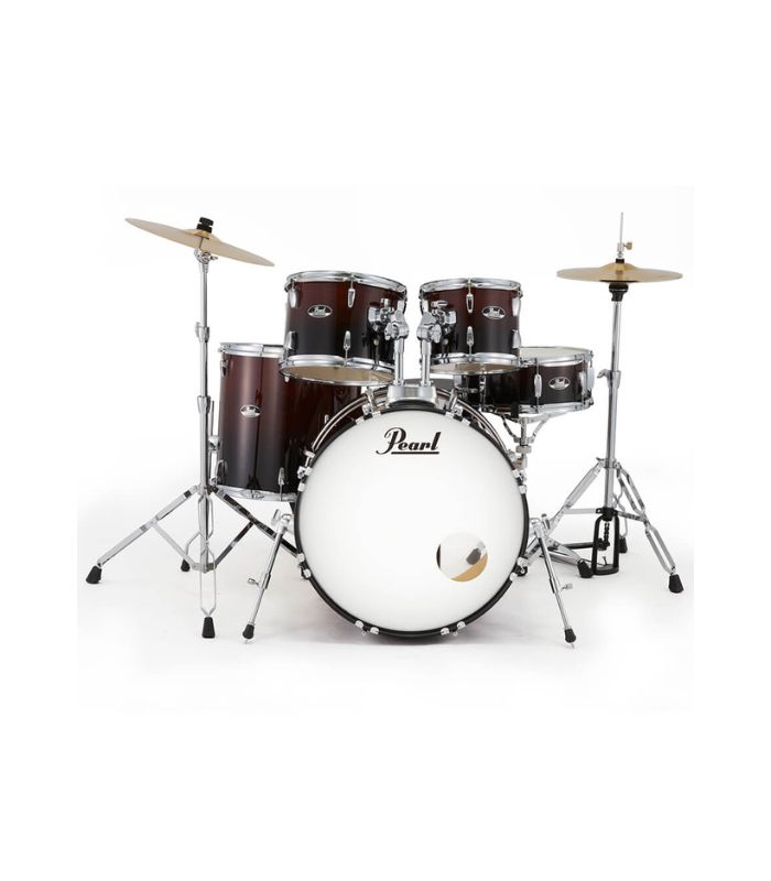 RS525SCC757-1 (1) Pearl Roadshow 5pc Drum Set 2216B/1008T/1209T/1616F/1455S with Cymbal & Hardware Garnet Fade Finish - Image 1