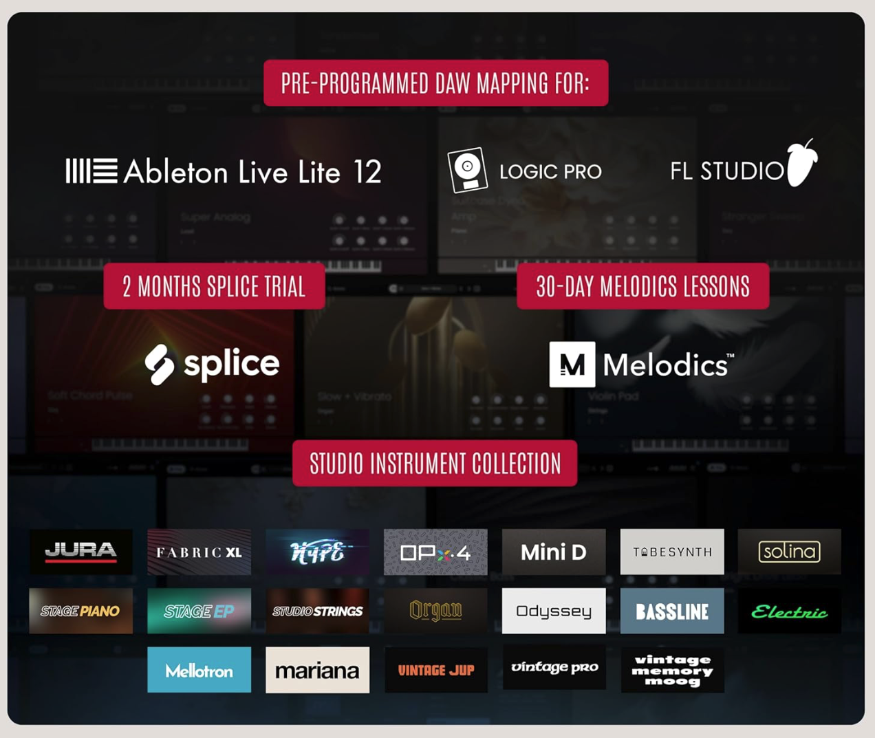 Akai Professional MPK Mini IV USB-C MIDI Keyboard Controller for Beginners and Producers - MPC Drum Pads, 360° Knobs, Pitch & Mod Wheels, Lessons and Music Production Software with 1000+ Sounds,