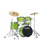 طقم تاما - إس تي ٥٢ إتش ٦-إل جي إس ستيج ستار متكامل خماسي القطع مع طبلة جهير بقياس ٢٢ بوصة - بلون الأخضر الليموني