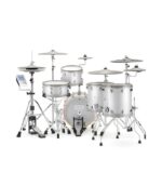 ⁦إي-فنوت ٥ - طقم طبول كهربائي قياسي مكون من ٤ قطع، يتضمن ٤ صنوج، يتضمن ذراع صنج "سبلاش"، بلمسة نهائية بيضاء براقة (المعدات والحوامل غير متضمنة)⁩ - الصورة ⁦6⁩