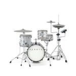 EFNOTE - E Mini Standard 4 Pieces Electric Drum Set Includes 3 Cymbals, Snare & Cymbal Stand, White Sparkle Finish (Kick Pedal & Hi Hat Stand Not Included)
