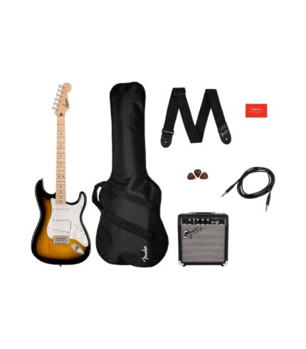 Fender SQUIER - 371720603 Squier Sonic Stratocaster Pack, Maple Fingerboard, 2-Color Sunburst, Gig Bag, 10G - 230V EU