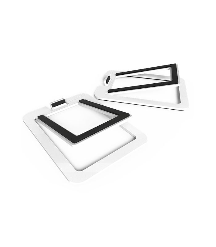 U2W (5) Kanto Audio - S2W Angled Desktop Speaker Stands for Small Speakers - White, Pair - Image 1