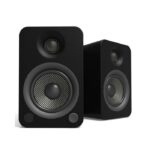 Kanto Audio - YU4 140W Powered Bookshelf Speakers with Bluetooth and Phono Preamp - Matte Black, Pair
