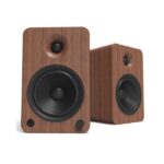 Kanto Audio - YU6 200W Powered Bookshelf Speakers with Bluetooth and Phono Preamp - Walnut, Pair