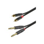 روكستون - كابل صوت ذهبي بطول ٥ أمتار من ٢ ار سي اي إلى ٢ تي اس