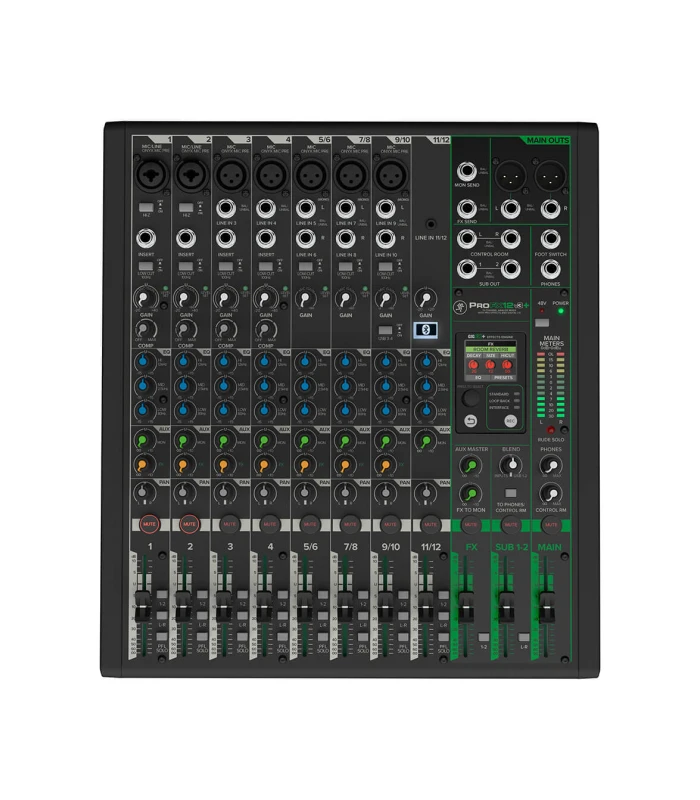 ProFX12v3+ 12-Channel Analog Mixer with Enhanced FX, USB Recording Modes, and Bluetooth ProFX12v3+ 12-Channel Analog Mixer with Enhanced FX, USB Recording Modes, and Bluetooth