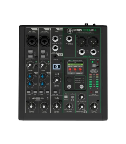 ProFX6v3+ 6-Channel Analog Mixer with Enhanced FX, USB Recording Modes, and Bluetooth