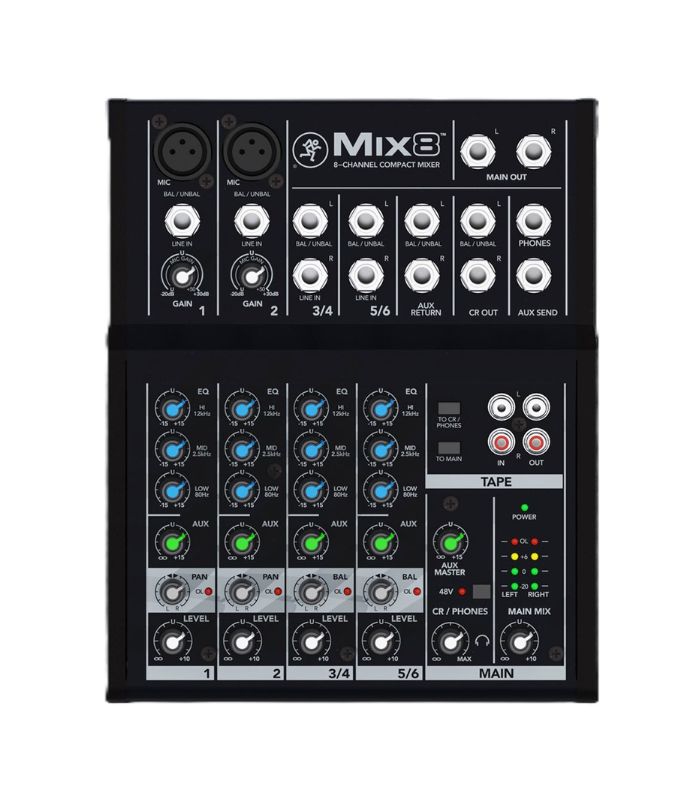 mix8 (2) Mackie - Mix8 Compact 8 Channel Mixer - Image 1